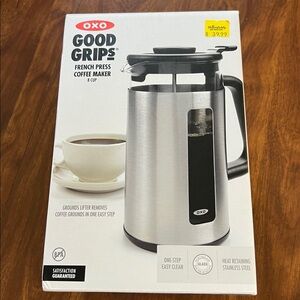 OXO Silver and Black French Press Coffee Maker